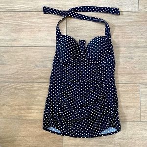 MERONA never worn bathing suit, black with white dots